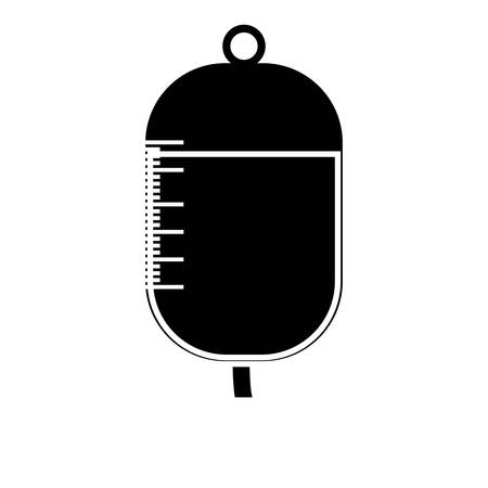 blood bag icon over white background. vector illustrationのイラスト素材