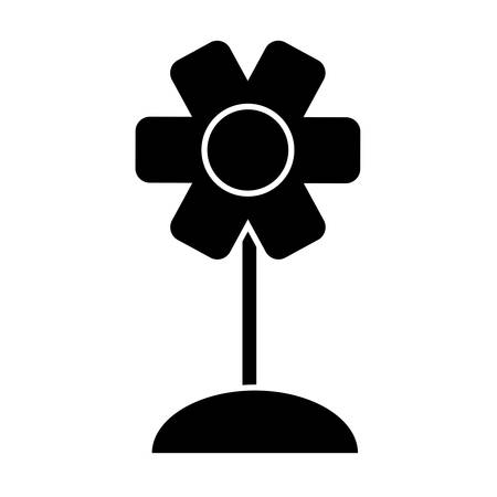 beautiful flower icon over white background. vector illustrationのイラスト素材