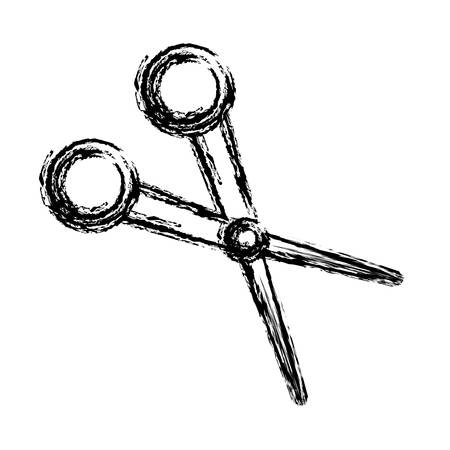Hair scissors icon over white background. vector illustrationのイラスト素材