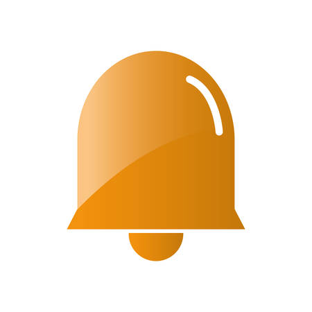 Bell icon over white background. vector illustrationのイラスト素材