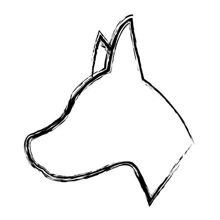 dog shape icon over white background. vector illustrationのイラスト素材