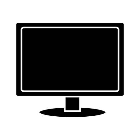 monitor computer icon over white background. vector illustrationのイラスト素材