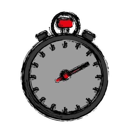 chronometer icon over white background. vector illustrationのイラスト素材