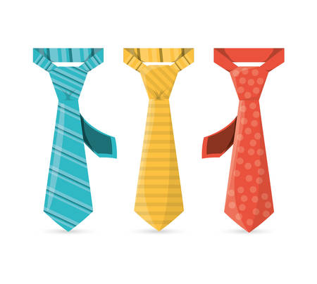 elegants ties to used in specials days, vector illustrationのイラスト素材