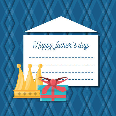 hathers day card with decoration elements, vector illustrationのイラスト素材