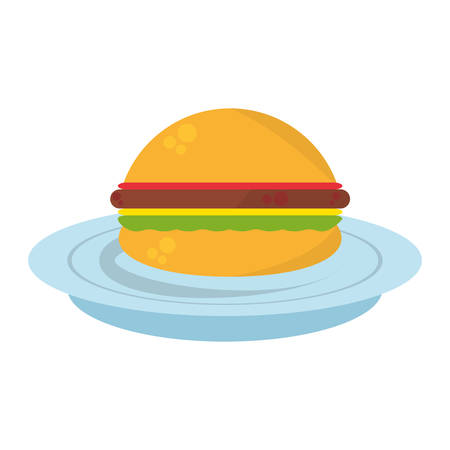 Hamburger Fast food icon vector illustration graphic designのイラスト素材