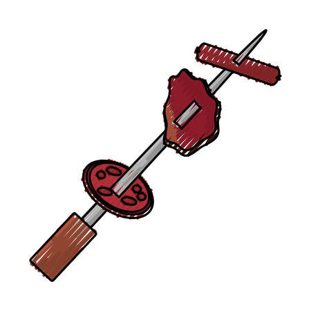 Rodizio bbq meat icon vector illustration graphic designのイラスト素材