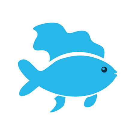 Fish sea animal icon vector illustration graphic designのイラスト素材