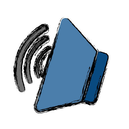 Speaker icon over white background. vector illustrationのイラスト素材