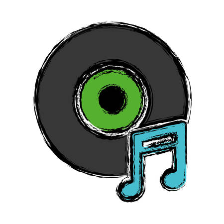 Longplay icon over white background. vector illustrationのイラスト素材