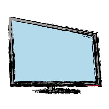 modern television icon over white background. colorful design. vector illustrationのイラスト素材