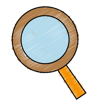 Magnifying glass icon over white background. vector illustrationのイラスト素材