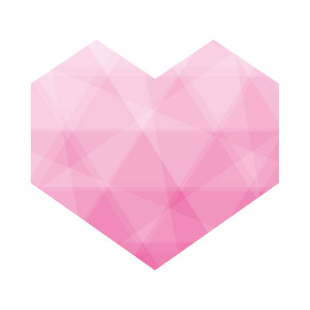 abstract heart icon over white background. colorful design. vector illustrationのイラスト素材