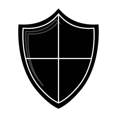 shield icon over white background. vector illustrationのイラスト素材