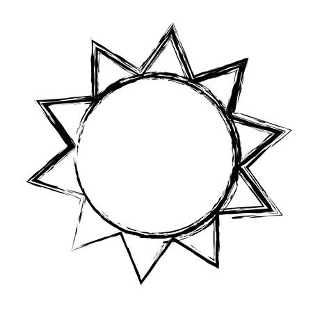sun icon over white background. vector illustrationのイラスト素材