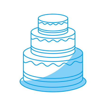 sweet cake icon over white background. vector illustrationのイラスト素材
