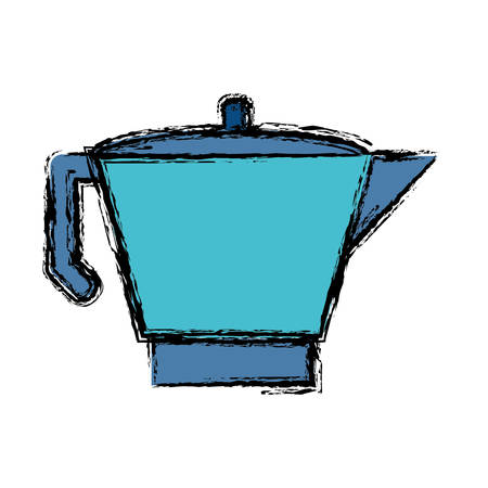 italian coffee maker icon over white background. vector illustrationのイラスト素材