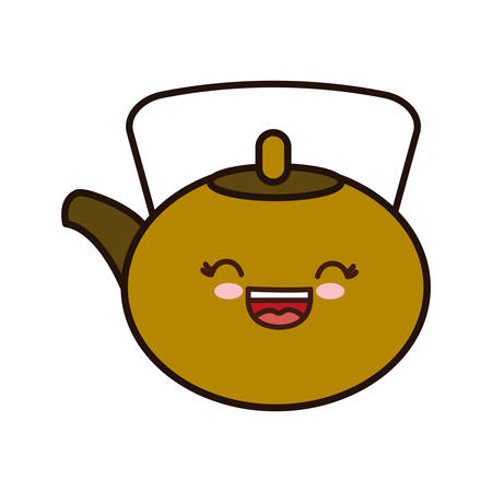 tea pot icon over white background. colorful design. vector illustrationのイラスト素材