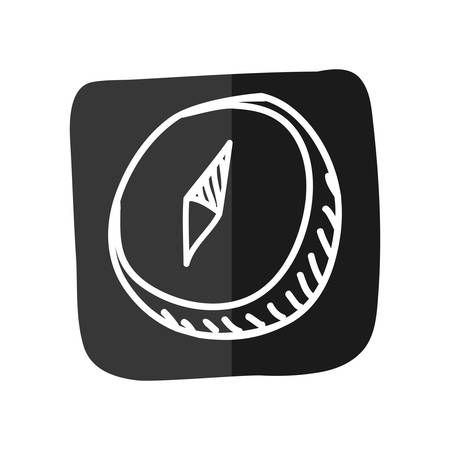 compass draw doodle vector icon illustration graphic designのイラスト素材