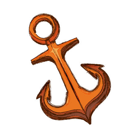 Marine anchor symbol icon vector illustration graphic designのイラスト素材