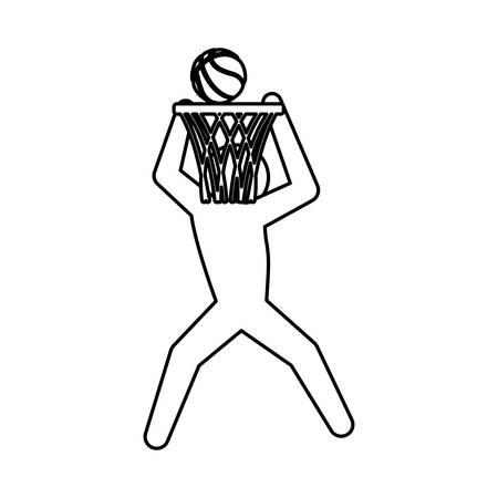 Basketball player athlete icon vector illustration graphic designのイラスト素材