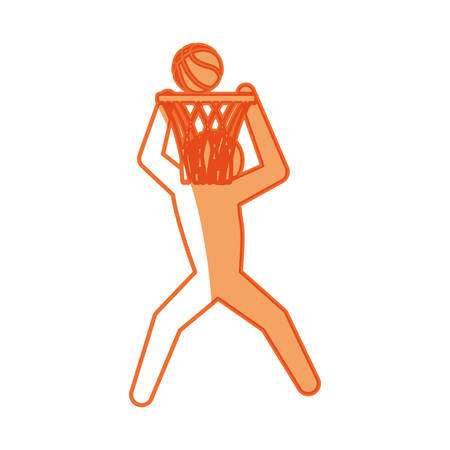 Basketball player athlete icon vector illustration graphic designのイラスト素材