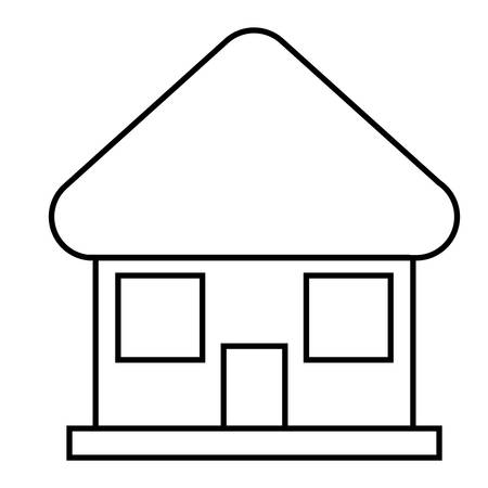 house icon over white background. vector illustrationのイラスト素材