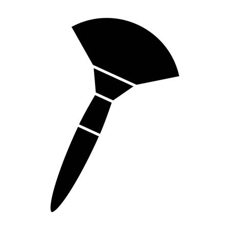 makeup brush icon over white background. vector illustrationのイラスト素材