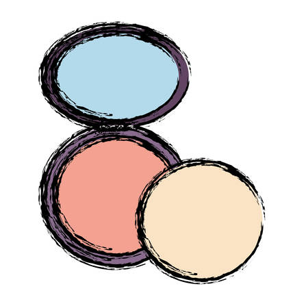 facial powder icon over white background. colorful design. vector illustrationのイラスト素材
