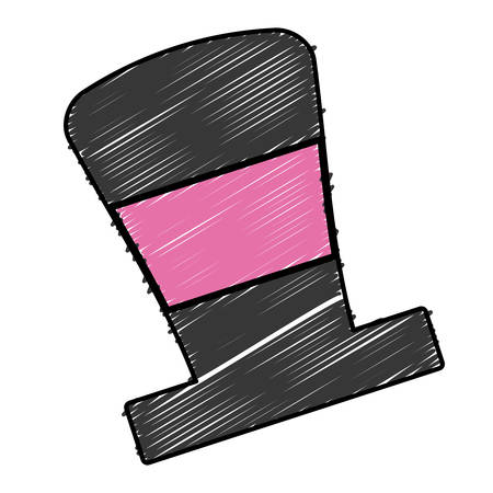 A hat accessory icon over white background. vector illustrationのイラスト素材