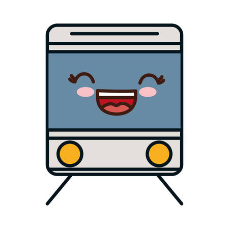 train vehicle icon over white background. colorful design. vector illustrationのイラスト素材