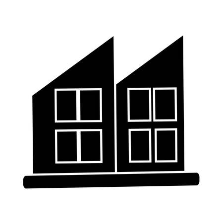 modern house icon over white background. vector illustrationのイラスト素材
