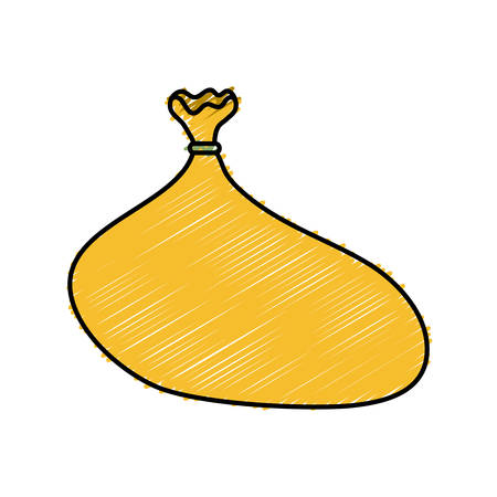 trash bag icon over white background. vector illustrationのイラスト素材