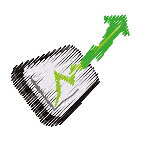 Business growing statistics icon vector illustration graphic designのイラスト素材