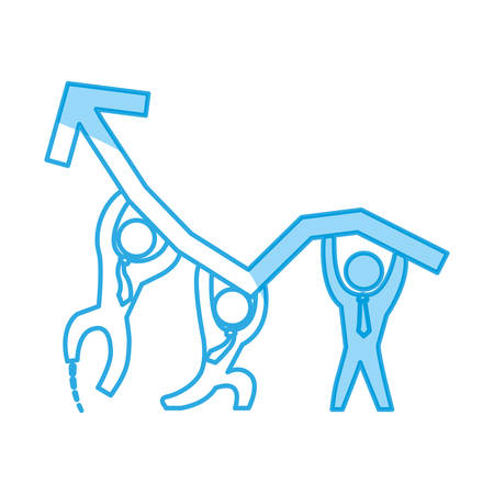 Business men growing statistics icon vector illustration graphic designのイラスト素材