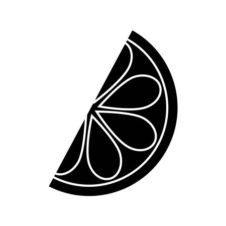 lemon slice fruit icon over white background. vector illustrationのイラスト素材