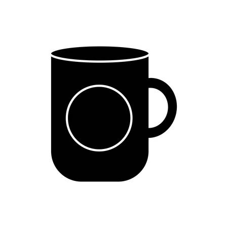 coffee mug icon over white background. vector illustrationのイラスト素材