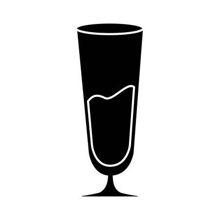 cocktail drink icon over white background. vector illustrationのイラスト素材