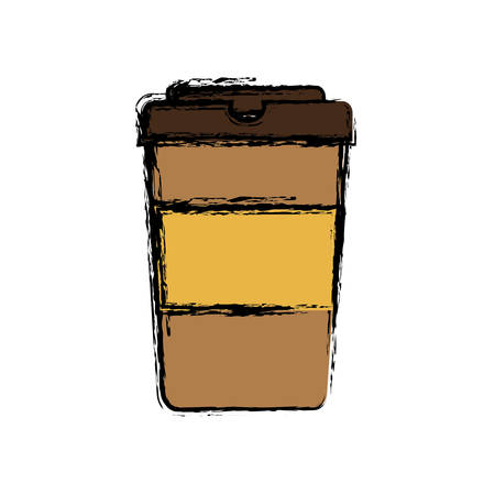 coffee cup icon over white background. colorful design. vector illustrationのイラスト素材