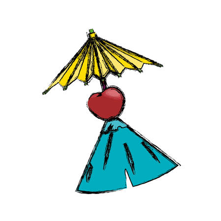 Pineapple and cherry delicious fruits icon vector illustration graphic designのイラスト素材