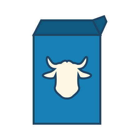 milk carton cow vector icon illustration graphic designのイラスト素材