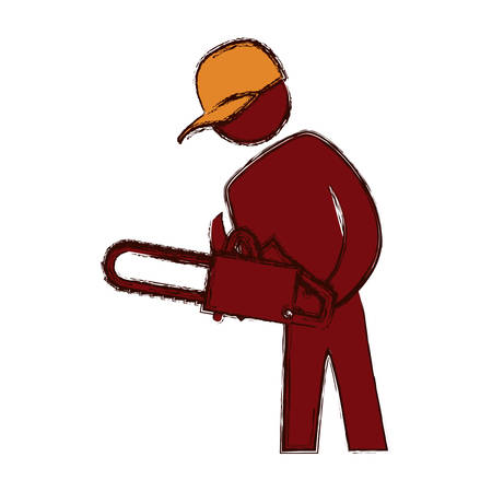 worker man silhouette vector icon illustration graphic designのイラスト素材