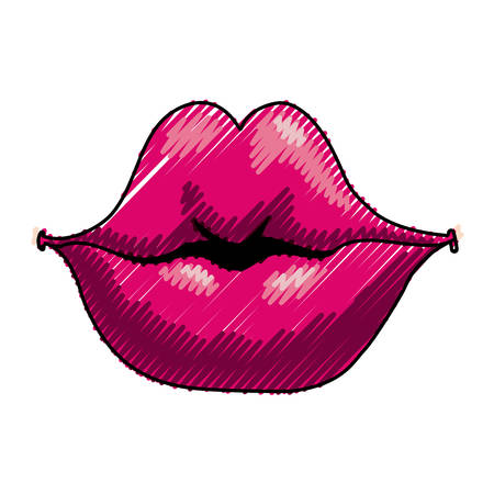 smile lips gesture vector icon illustration graphic designのイラスト素材
