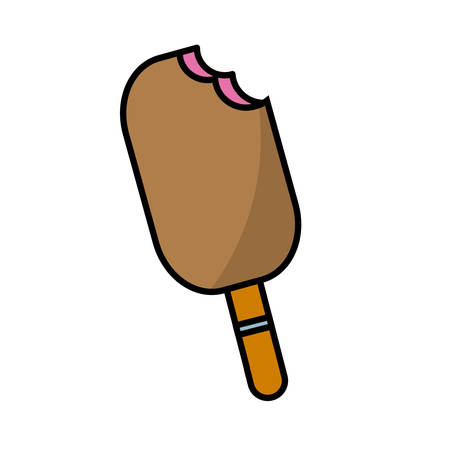 ice cream bar icon over white background. vector illustrationのイラスト素材