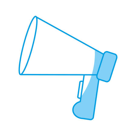megaphone device icon over white background. vector illustrationのイラスト素材