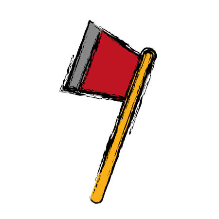 ax weapon icon over white background. vector illustrationのイラスト素材