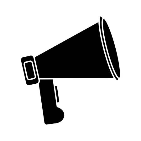 megaphone device icon over white background. vector illustrationのイラスト素材