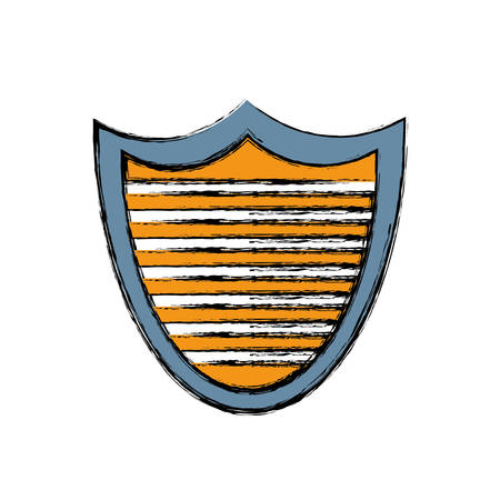 security shield icon over white background. vector illustrationのイラスト素材
