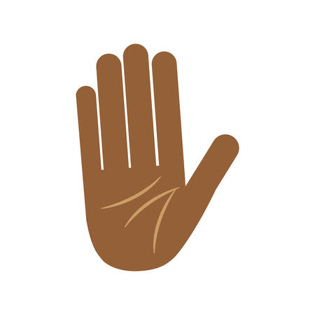 human hand icon over white background. vector illustrationのイラスト素材