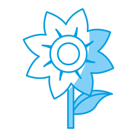Beautiful flower icon over white background. vector illustrationのイラスト素材